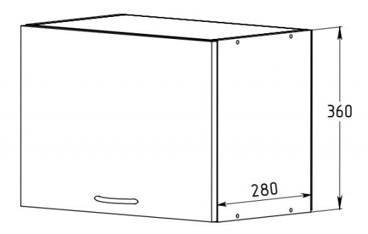 Шкаф 500 с дверью (открывание вверх)