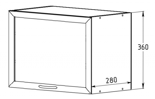 Шкаф 500 с дверью рамочный (открывание вверх)